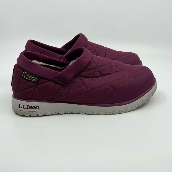 LL Bean Womens's Ultralight PrimaLoft Waterproof Slip-Ons Size 7 Berry Color - Picture 16 of 16